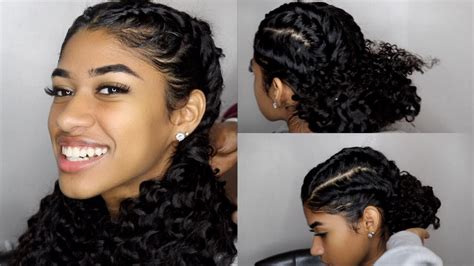 EASY Braided Hairstyles for Curly Hair - YouTube