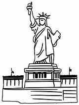 The Statue Of Liberty Coloring Page · Creative Fabrica sketch template