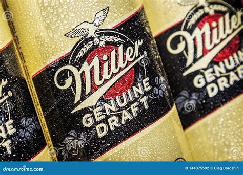 Logo on Aluminum Cans Beer Miller. SABMiller is a Former British ...