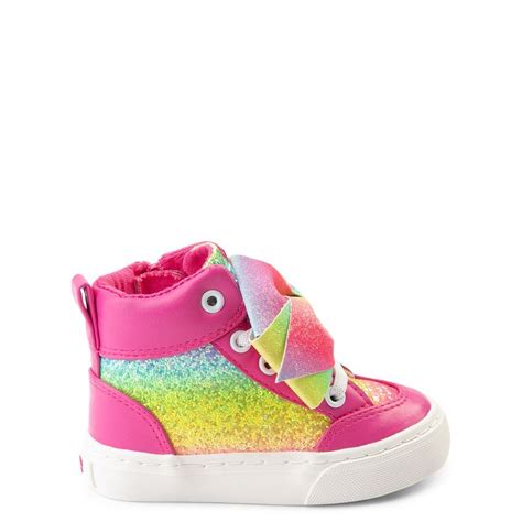 JoJo Siwa™ Glitter Bow Hi Sneaker - Toddler - Pink / Multi in 2020 | Kids shoes, Shoe size chart ...