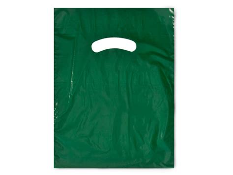 Dark Green Plastic Merchandise Bags - 9" x 12" | Nashville Wraps