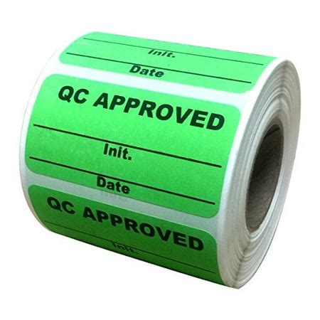 QC Approved Quality Control Inventory Labels 2" x 1" LV-QCAPPROVED, 2x 1 By LabelValuecom ...