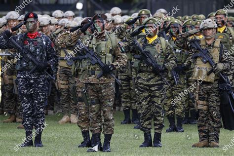 Armed Forces Philippines Afp Soldiers Salute Editorial Stock Photo ...