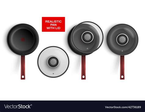 Realistic pan set Royalty Free Vector Image - VectorStock