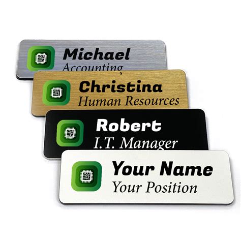 Custom Rectangle Name Tags - Print Your Design In Full Color!