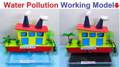 water pollution working model making + air pollution science exhibition project | DI… | Science ...