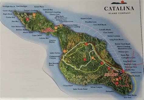 Catalina Island Beaches Map