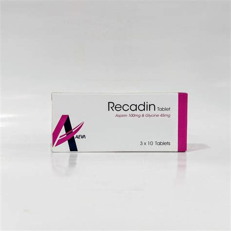 Recadin Tablet 100mg 3x10's -Exp10/21- | Shopee Malaysia