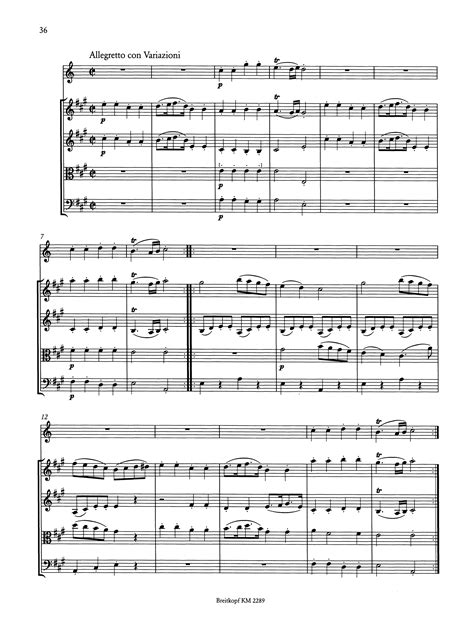 Mozart: Clarinet Quintet, K. 581, complete score and parts | Breitkopf ...