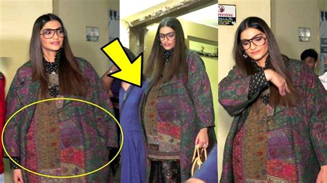 Sonam Kapoor Hiding Her Baby Bump In Loose Clothes At Most Wanted Screening - YouTube