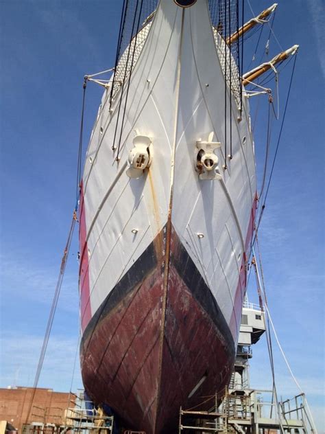 USCGC Eagle in the Shipyard 10-05-2016 Sailing Vessel, Uscg, Coast Guard, Wix, Sailing Ships ...