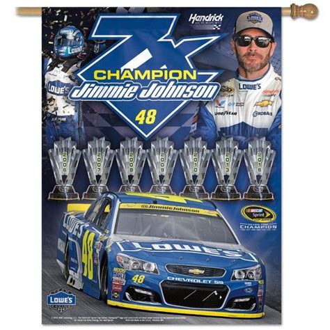 Jimmie Johnson 7 Time NASCAR Champion House Flag measures 27x37 inches ...