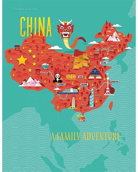 Stuart Holmes - China map China Map, China Travel, Travel Maps, Travel Posters, Travel City ...