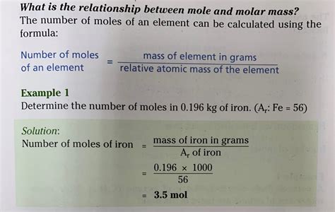 Difference between relative atomic & molecular masses with molar mass