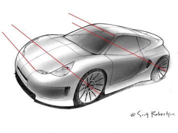 Perspective Drawing Tutorial - Car Body Design