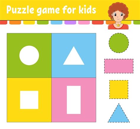 Premium Vector | Puzzle game for kids cut and paste cutting practice ...