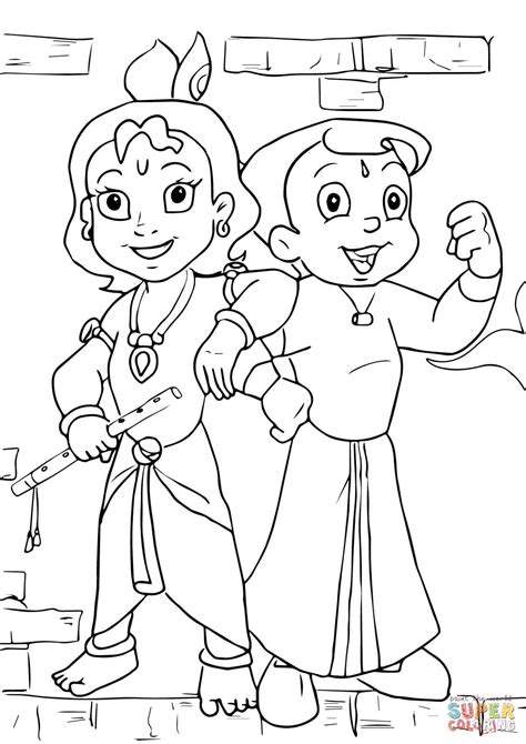 Baby Krishna Coloring Pages at GetColorings.com | Free printable colorings pages to print and color