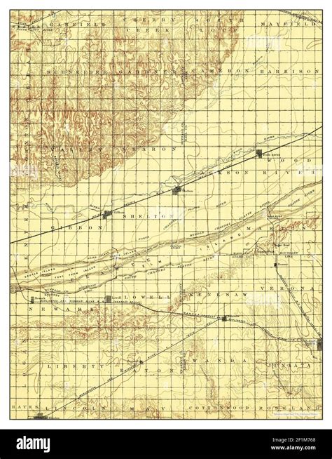 Map of wood river nebraska hi-res stock photography and images - Alamy