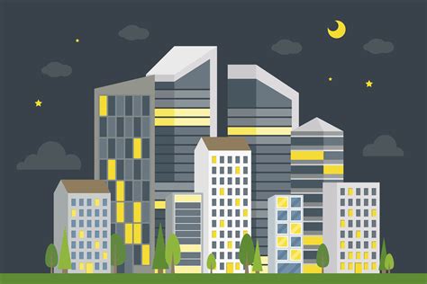 City Downtown Landscape, modern building vector illustration 647562 Vector Art at Vecteezy