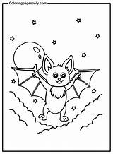 Bat For Kids Coloring Page  Free Printable Pages sketch template