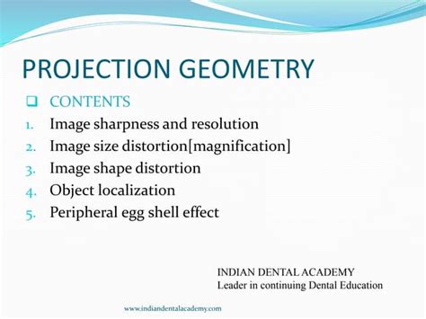 PROJECTION GEOMETRY/ dental implant courses | PPT