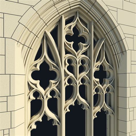 3ds arched gothic window