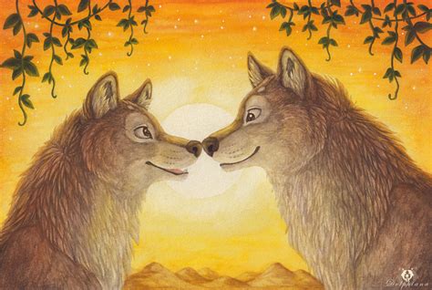 Wolf Couple by DolphyDolphiana on DeviantArt