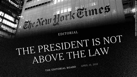 New York Times editorial: Trump 'is not above the law'