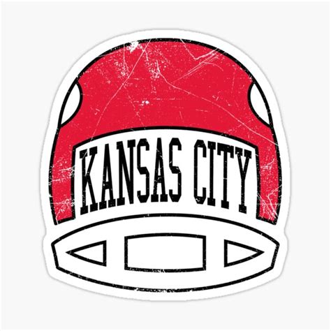 "Kansas City Retro Helmet - White" Sticker for Sale by SaturdayACD ...