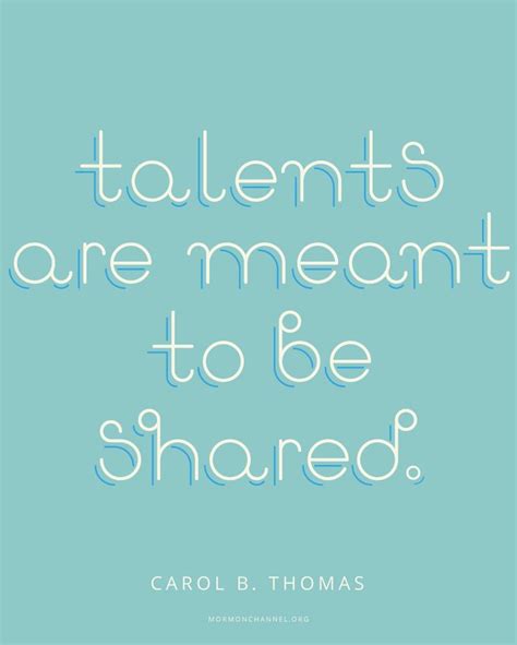 a blue background with the words,'talent is to be shared