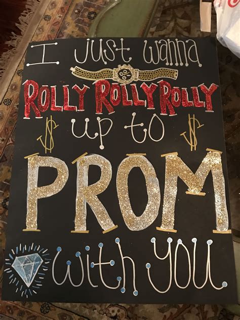 promposal idea sign prom dance ask homecoming song rolly | Cute prom proposals, Prom posters ...