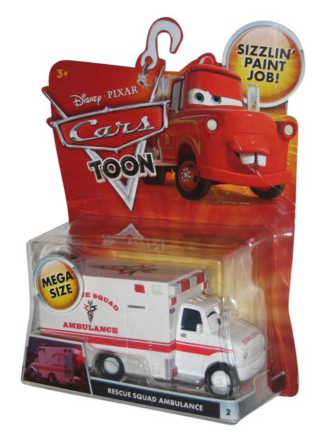 Disney Pixar Cars Toon Rescue Squad Mater Ambulance Mega Size Toy Car - Walmart.com