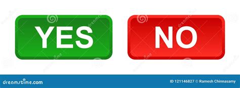 Yes no buttons stock vector. Illustration of color, buttons - 121146827