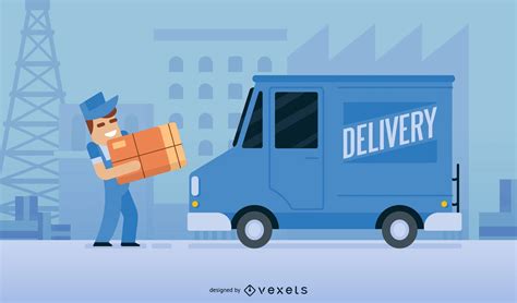 Delivery Man Cartoon Vector Vector Download