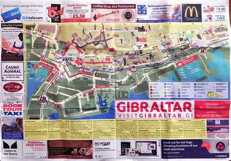 Large Detailed Tourist Map Of Gibraltar Gibraltar Europe Mapsland ...