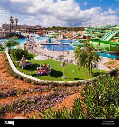 Splash World water park at Hotel Sur Menorca in the small village of ...