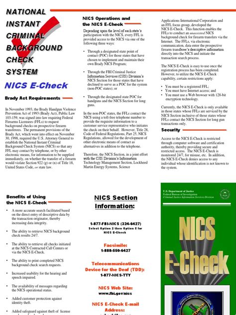 National Instant Criminal Background Check System NICS E-Check | National Instant Criminal ...