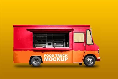 Premium PSD | Food Truck Mockup