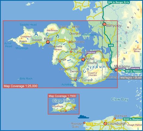 Achill, Corraun & Clare Island Map - Achill Tourism