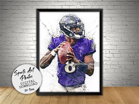 Lamar Jackson Poster Baltimore Ravens Wall Art Printable - Etsy