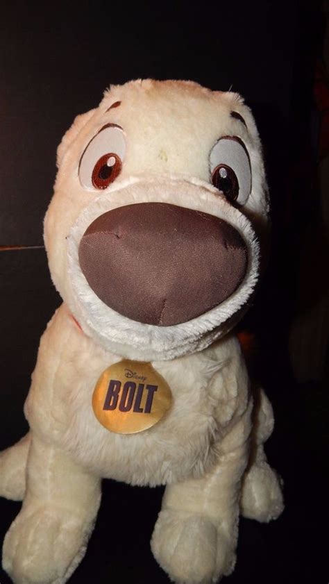 DISNEY STORE 22" Plush BOLT Dog Jumbo Big Large Standing Stuffed Animal ...