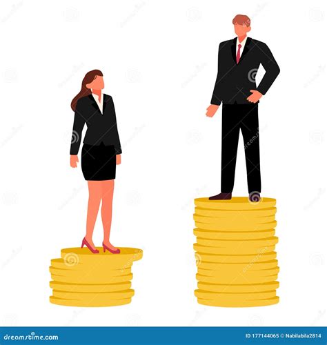 Equal Pay Day Flat Vector Illustration Gender Stereotypes Equality ...