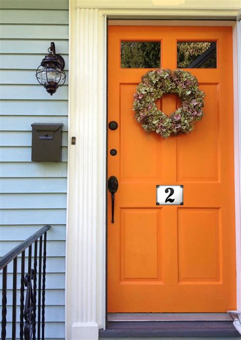 That's My Letter | Orange front door colors, Exterior paint colors for ...