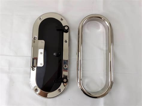 13.6*5.9" 345*150mm 316l Stainless Steel Oval Shape Opening Portlight Porthole Window Hatch For ...