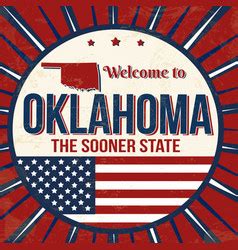 Oklahoma route 66 vintage rusty metal sign Vector Image