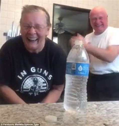 Grandma pranks husband with a classic water bottle trick | Daily Mail Online