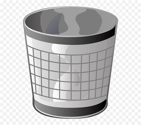 Trash Can Garbage Waste Basket - Bin Clip Art Emoji,Trash Bin Emoji ...