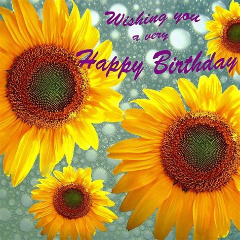 Happy Birthday Sunflowers | Happy birthday sunflower, Happy 20th ...