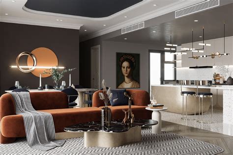 Classy Contemporary Interiors With Deep Brown, Grey & White Decor