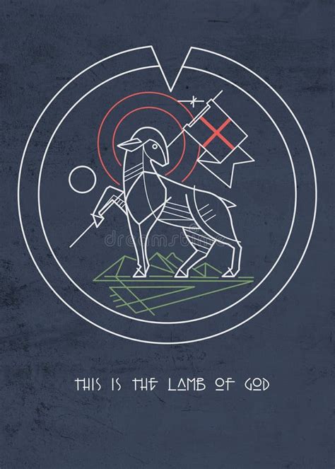 Lamb of God Symbol Illustration Stock Illustration - Illustration of ...